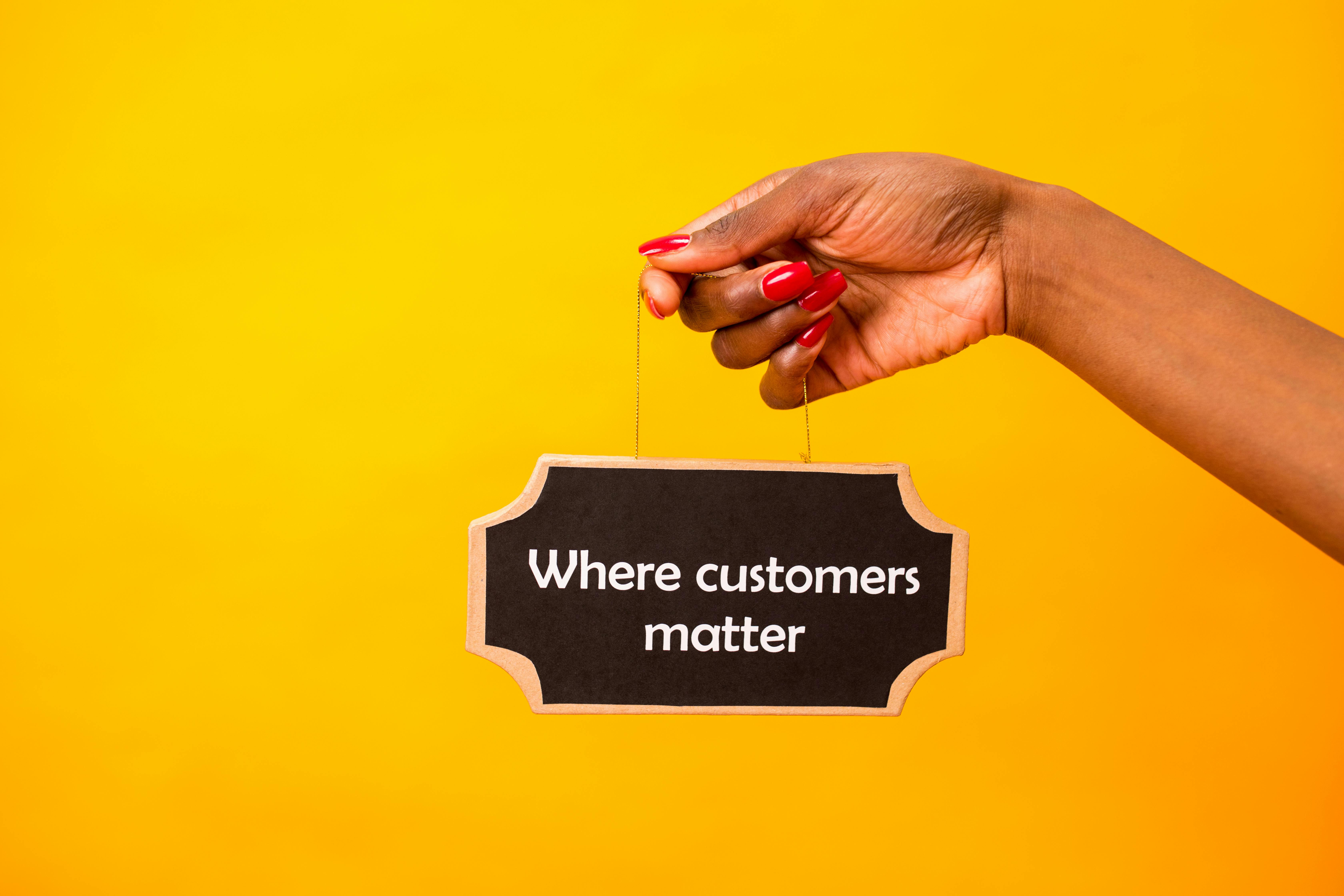 Customer care image highlighting that customers matter.