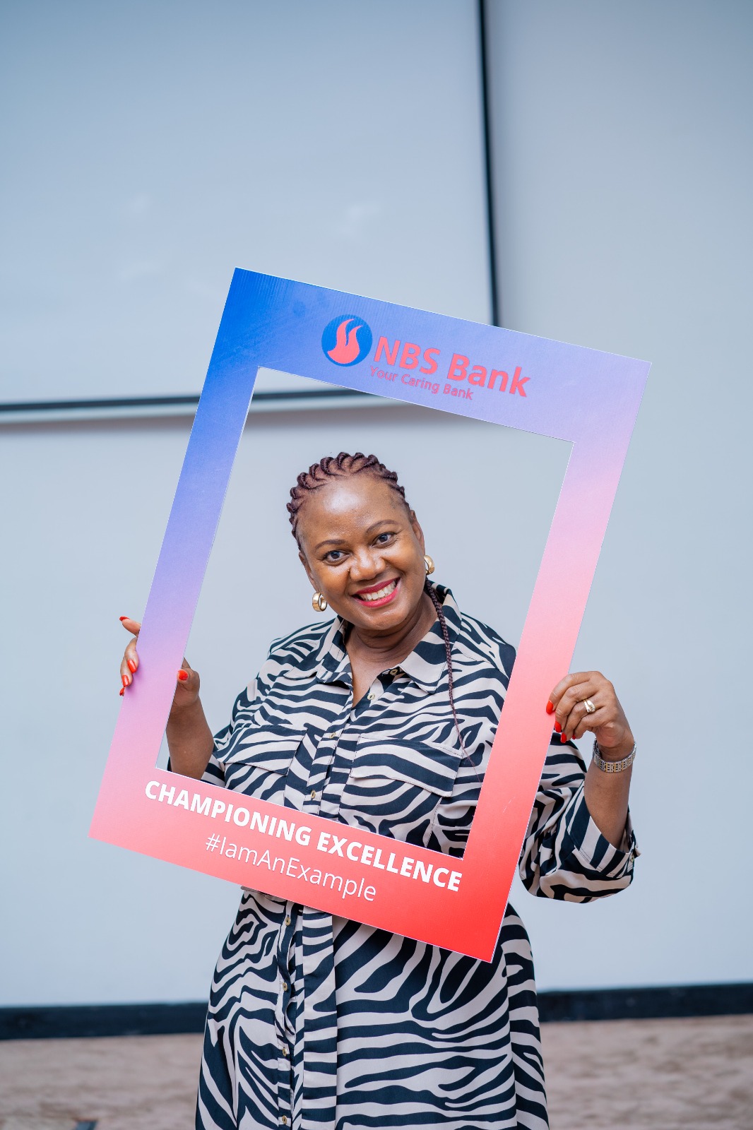 Faith Mabu Nteta smiling during a team-building event
